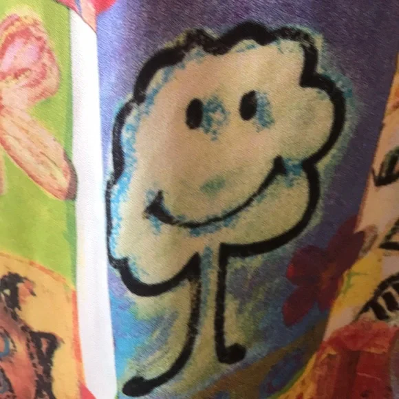 Moschino Cheap Chic Yellow Peace Sign Dress - Picture 5 of 13